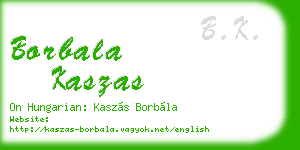 borbala kaszas business card